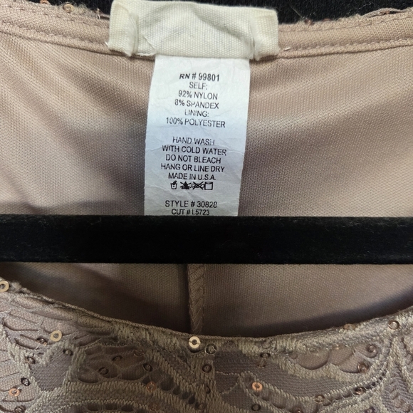 Brittany Black Neutral Sequin Top Size Large - Picture 5 of 9